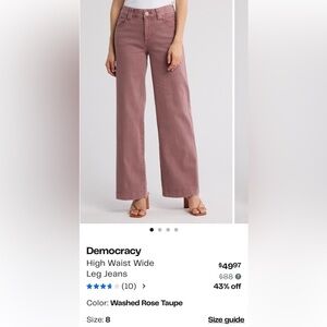 Democracy Women's Dusty Purple Straight Jeans